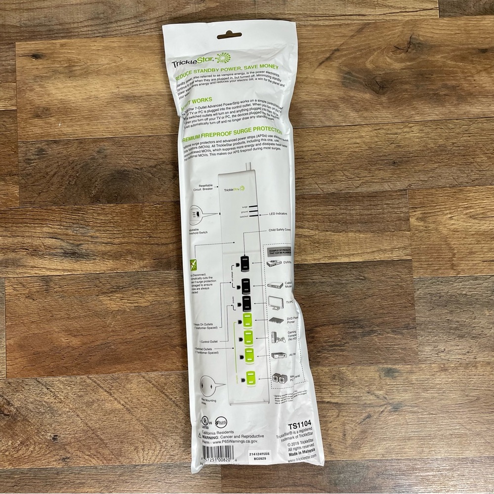 7 Outlet Advanced Power Strip- Reduce Standby Power, Save Money - Picture 7 of 8